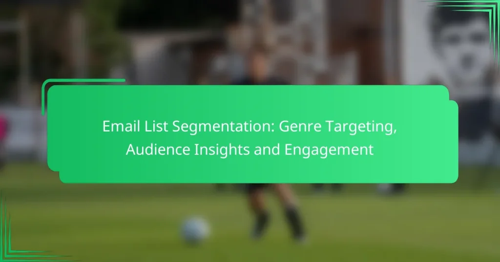 Email List Segmentation: Genre Targeting, Audience Insights and Engagement