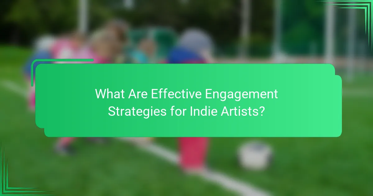 What Are Effective Engagement Strategies for Indie Artists?