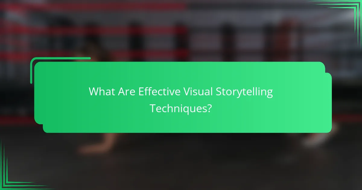 What Are Effective Visual Storytelling Techniques?