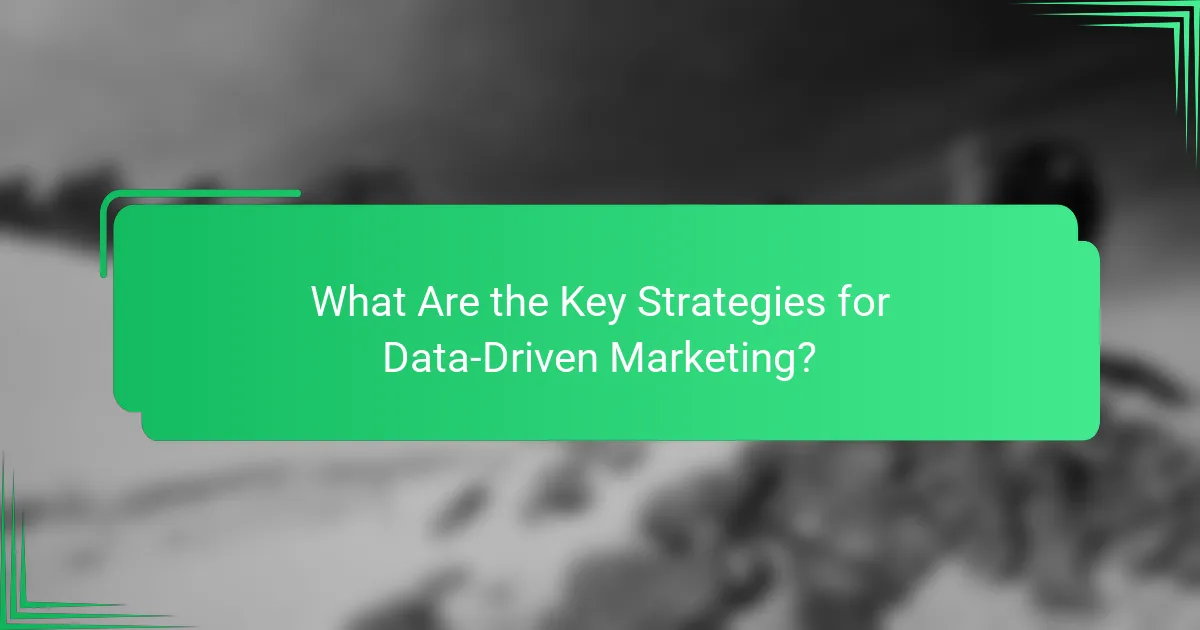 What Are the Key Strategies for Data-Driven Marketing?