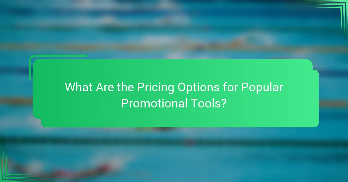 What Are the Pricing Options for Popular Promotional Tools?