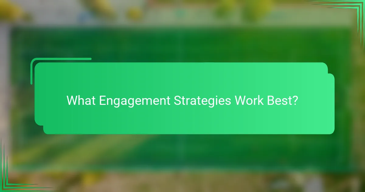 What Engagement Strategies Work Best?